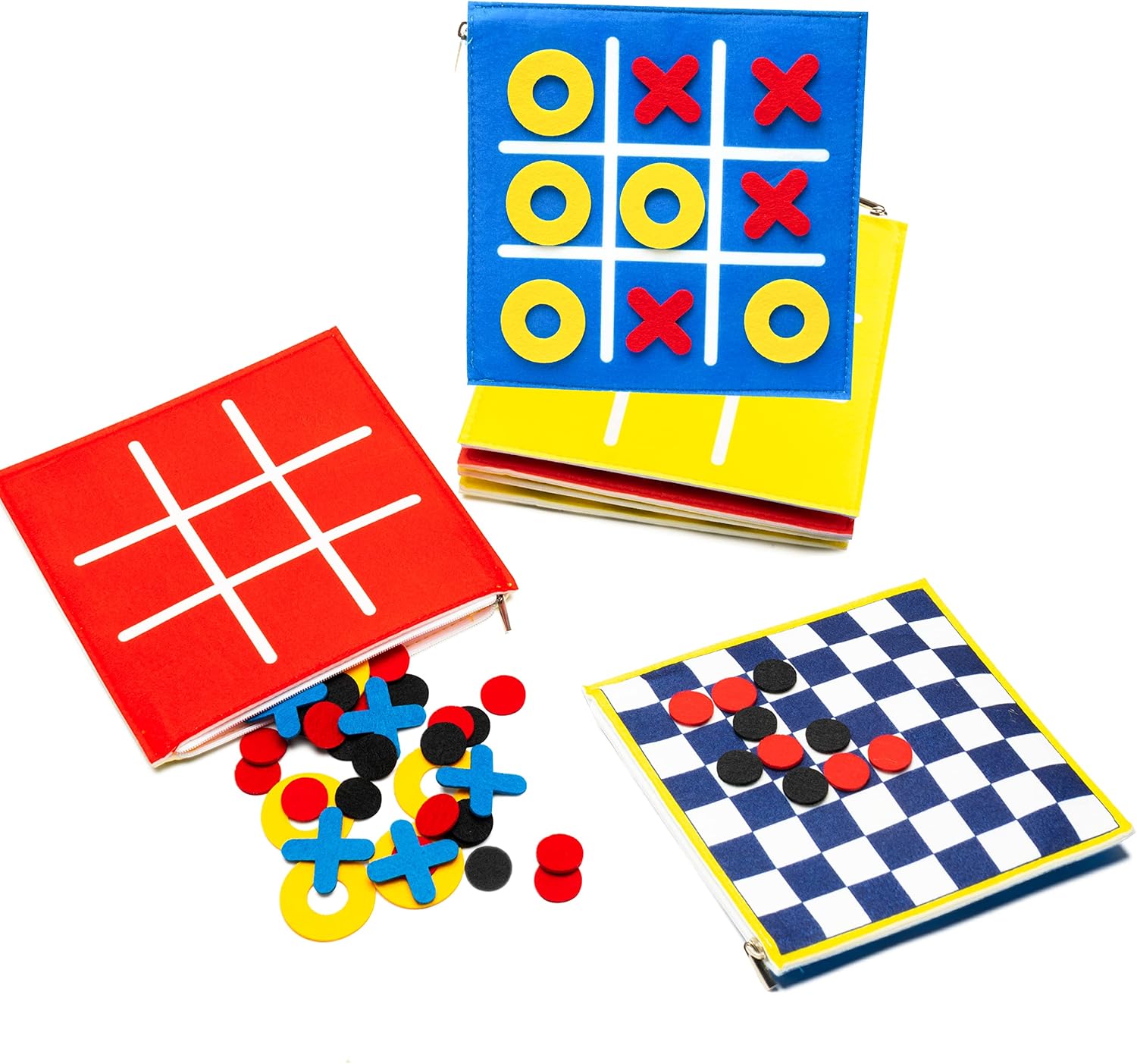 6Pcs TicTacToe Mini Front Premium Felt Board Game Toys