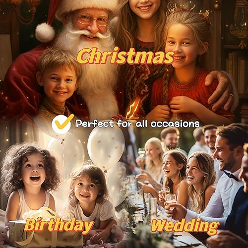 Miniatura 6 de SHIPKEY Paquete de 4 bolsas de regalo pequeñas con papel de seda, 7 x 4 x 9 pulgadas, surtido de bolsas de papel de aluminio dorado, bolsas