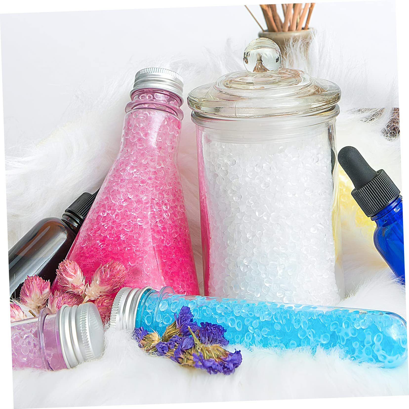 MAGICLULU Perline Eva Non Profumate per Rinfrescatore Aria Auto, Buona Flessibilità e Effetto Decorativo, 1 Sacchetto Bianco per Uso Fai da Te e Freschezza Naturale