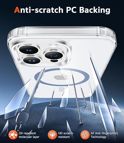 Miniatura 145 de Fntcase Funda para iPhone 15 Plus y 14 Plus de 6.7 pulgadas, magnética, a prueba de golpes de grado militar, antiamarilleo, delgada, protectora