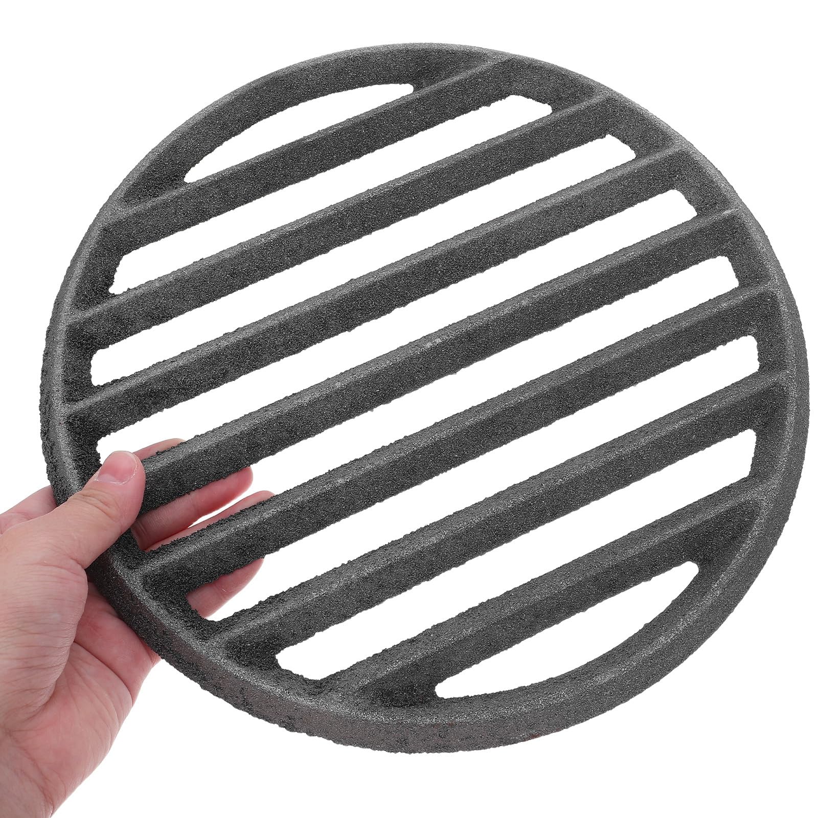 MAGICLULU Griglia Rotonda in Ghisa per Braciere Gestione Cenere e Carbone, Distribuzione Efficiente del Calore, Accessorio per Cottura All'aperto e Fuoco da Campo