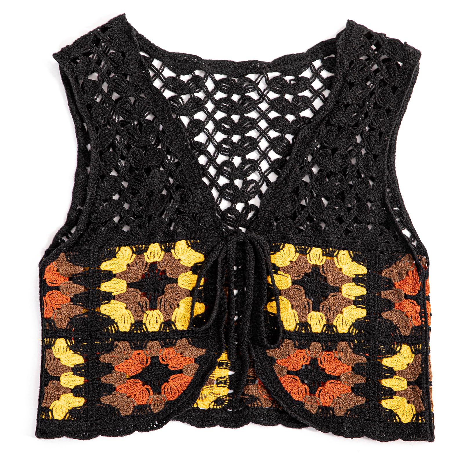 Crochet Tie Top OUMEA Women Cotton Beach Cover Up Summer Buttons