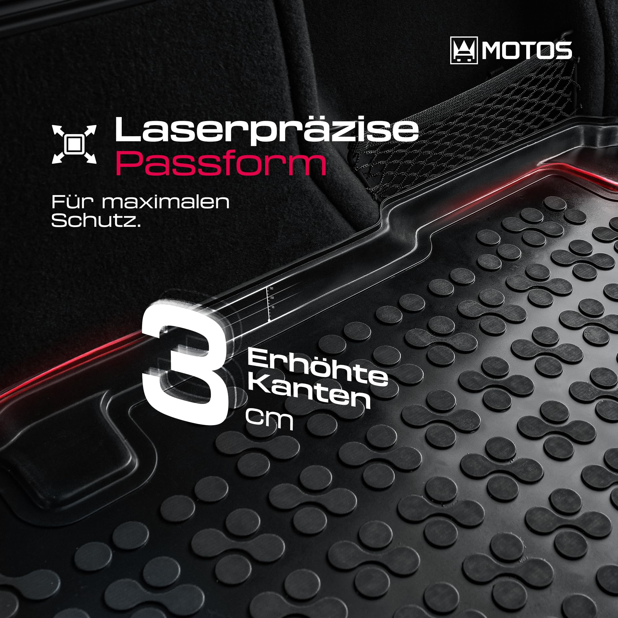M MOTOS Gumowa mata samochodowa pasuje do Honda Civic VIII 2006-2011 Zwiększ komfort podróży dzięki macie antypoślizgowej - mata do bagażnika na każdą pogodę, ochrona przed zabrudzeniami