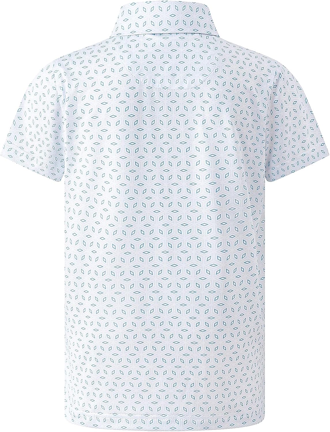 Boys Golf Shirts Short Sleeve Performance Polo Dry Fit Moisture Wicking Casual Printed Shirt for Kids 5-14 Years