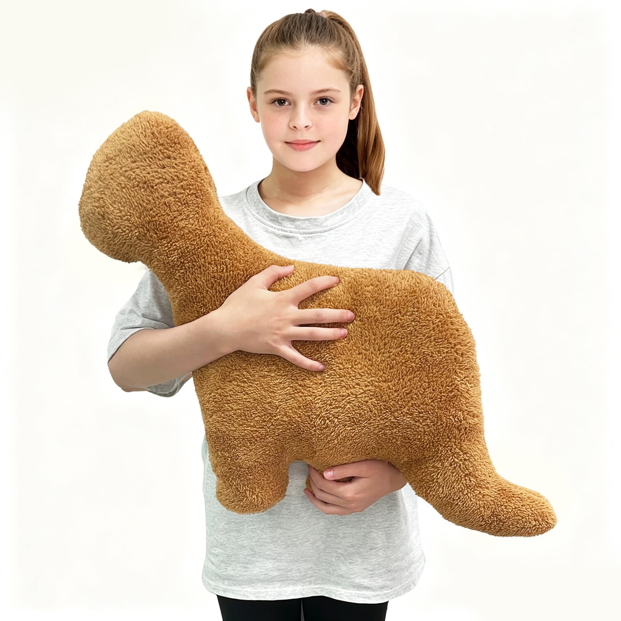Isaacalyx Dino Nugget Pillow, 24 inch Large Soft Dinosaur Nuggets Pillow for Birthday Gifts, Theme Party Decorations