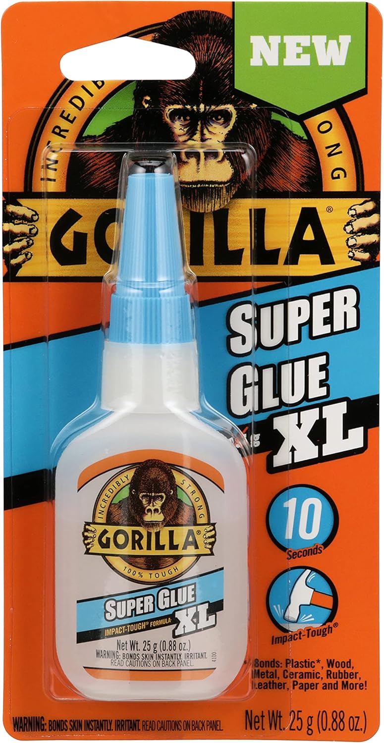 Gorilla Super Glue XL, 25 Gram, Clear, (Pack of 1) Gorilla Super Glue XL, 25 Gram, Clear, (Pack of 1)