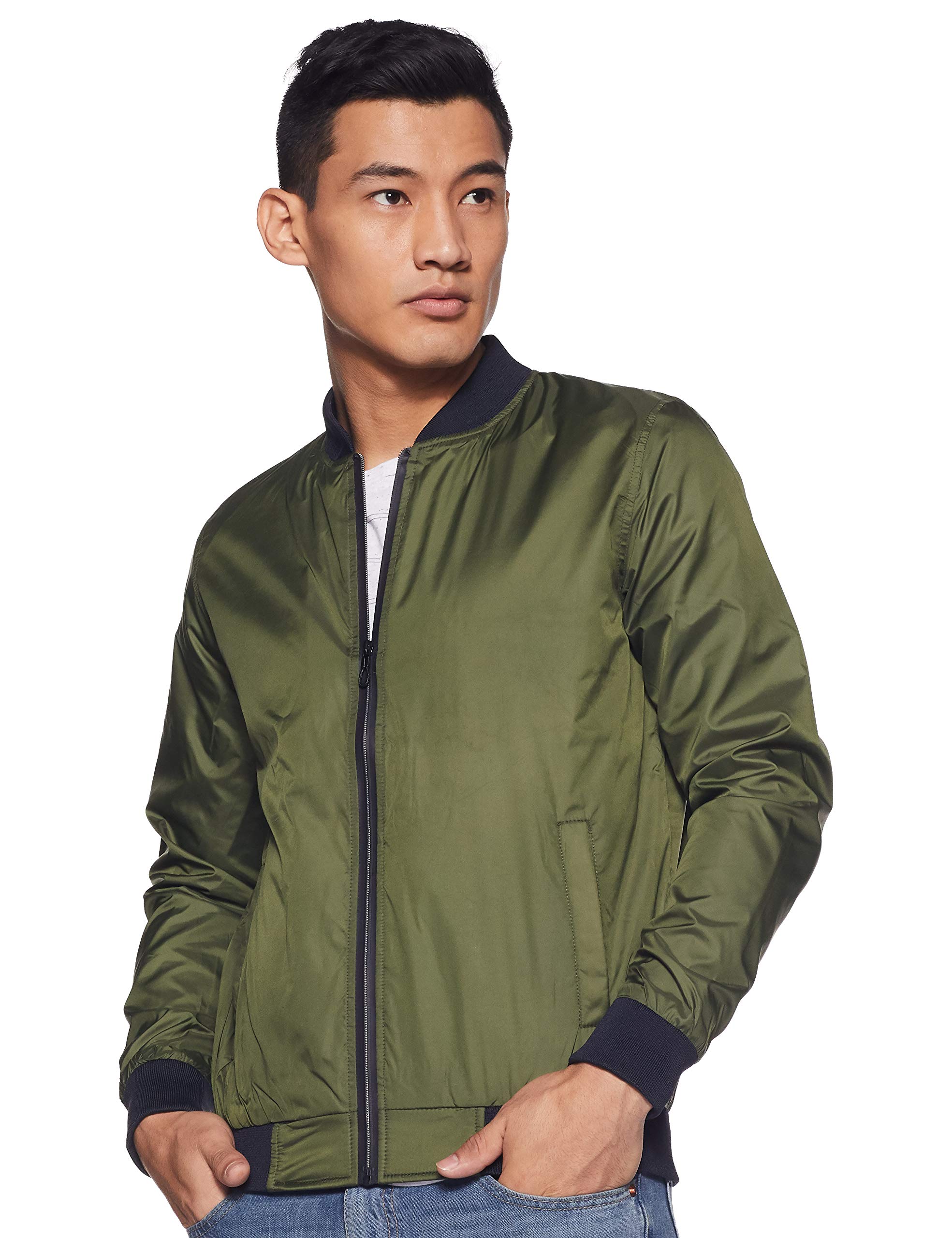 Spykar Men's Polyester Standard Length Blouson Jacket
