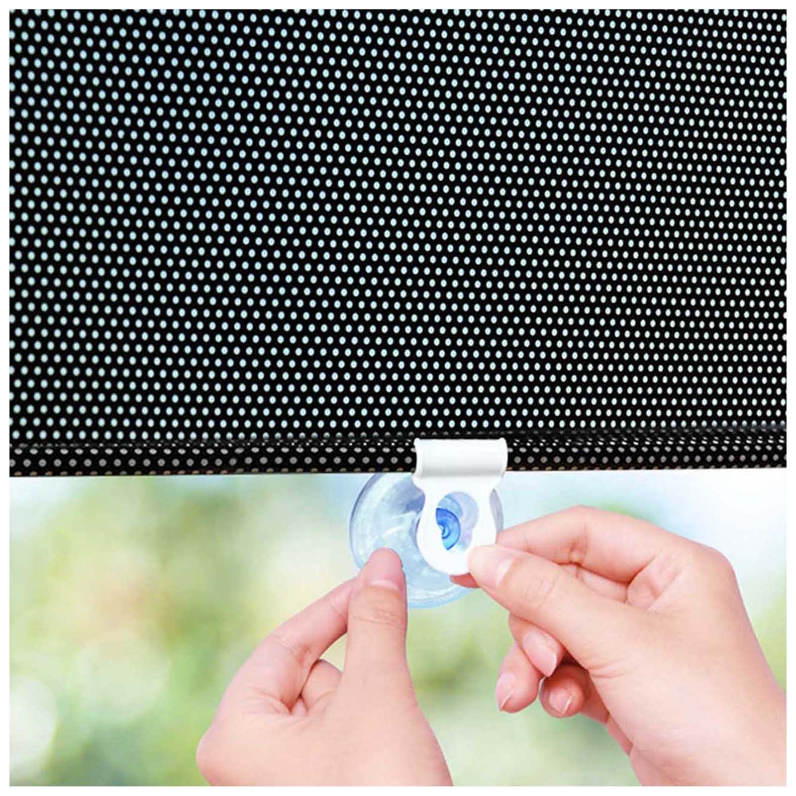DECAKE Blackout Roller Blinds with Suction Cups, Curtains Without Drilling, Sunshade for Windows and Doors, Retractable Temporary Privacy Blinds,45x125cm/18 * 49in