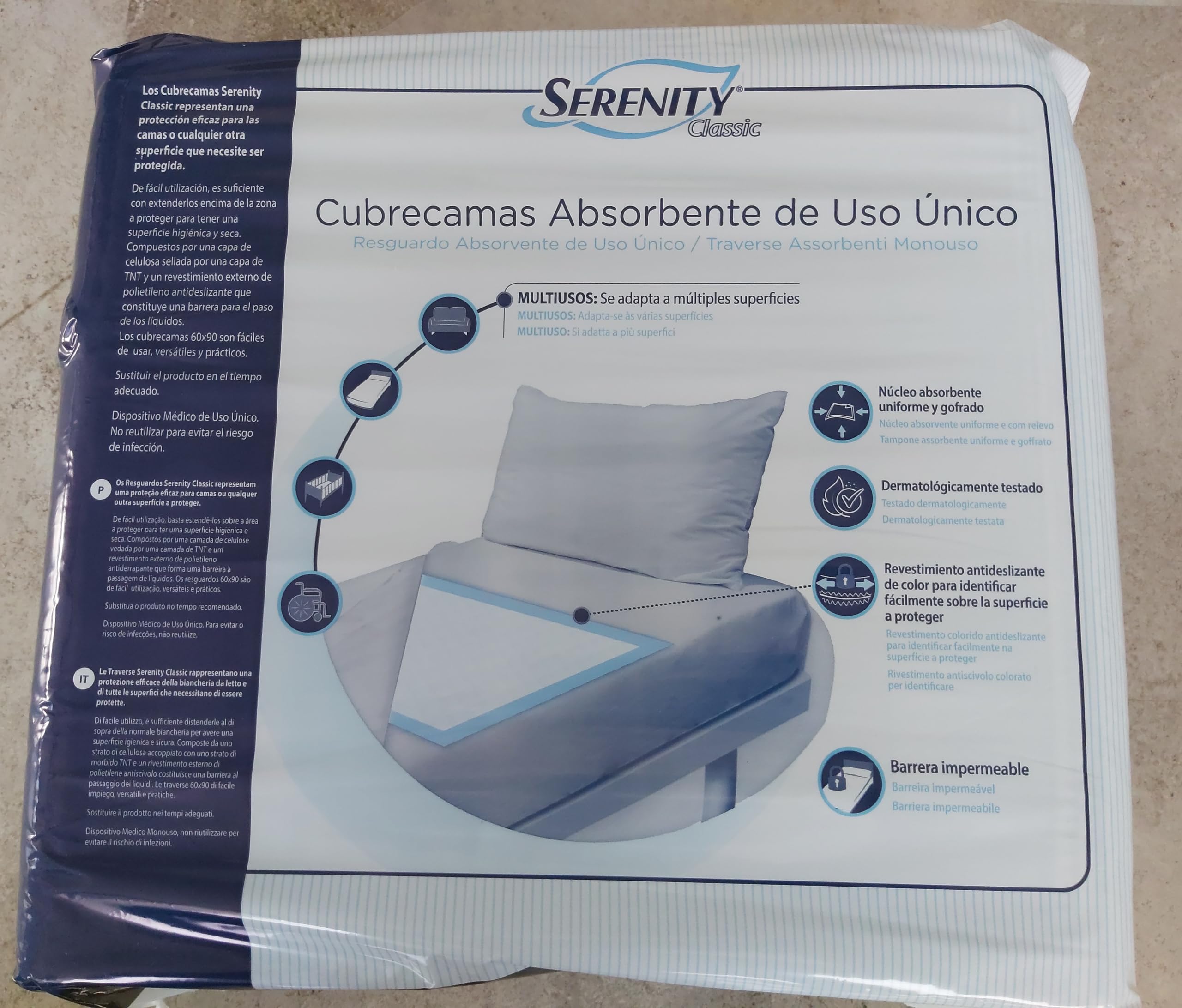 Empapadores 60x90 Desechables, 120 Unidades, empapador deechable para la incontinencia, Almohadillas absorventes para Adultos, niños y Perros, Protector de Cama,, salvacamas Adultos