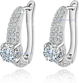 Yellow Chimes Clip On Earrings for Women A5 High Grade Crystal White Clip On Earrings for Women and Girls Price In India