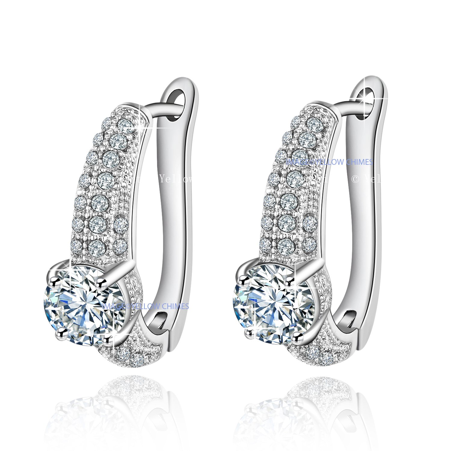 Yellow Chimes Clip On Earrings for Women A5 High Grade Crystal White Clip On Earrings for Women and Girls - Review, Price and Buying Guide