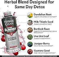 Vista 4 de Herbal Clean Same Day Ultra Eliminex Detox Cleanse Drink* (32 fl oz) - Tropical Fruit Flavor Full Body Cleanse Detox Drink with Milk Thistle Seed*