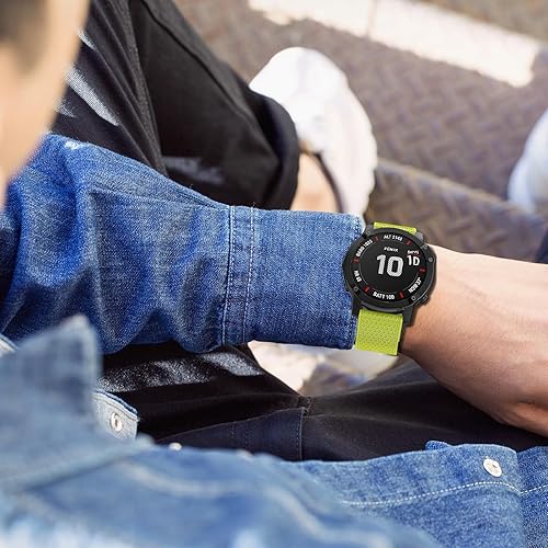 Miniatura 7 de OVERSTEP Correas de ajuste rápido de 0.866 in para Garmin Fenix 5Fenix 6Fenix 7, correa de repuesto de silicona suave compatible con Garmin