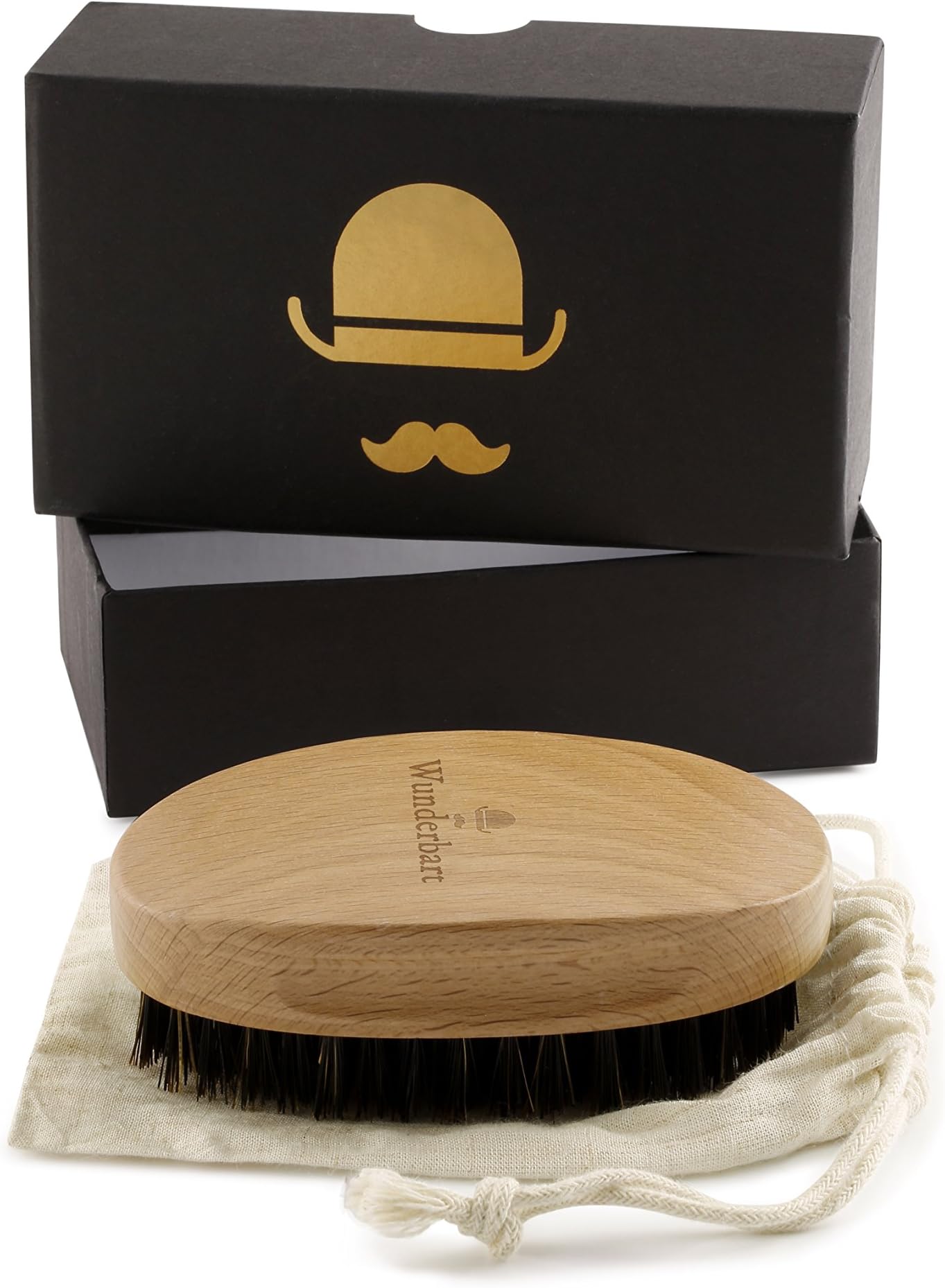 Wunderbart Beard Brush with Non-Static Boar Bristle - Feel Magnificent While Holding A Real Piece Of Local Nature - Finally Get Rid Of Your Messy Beard - Works For All Beards And Best For Longer Ones