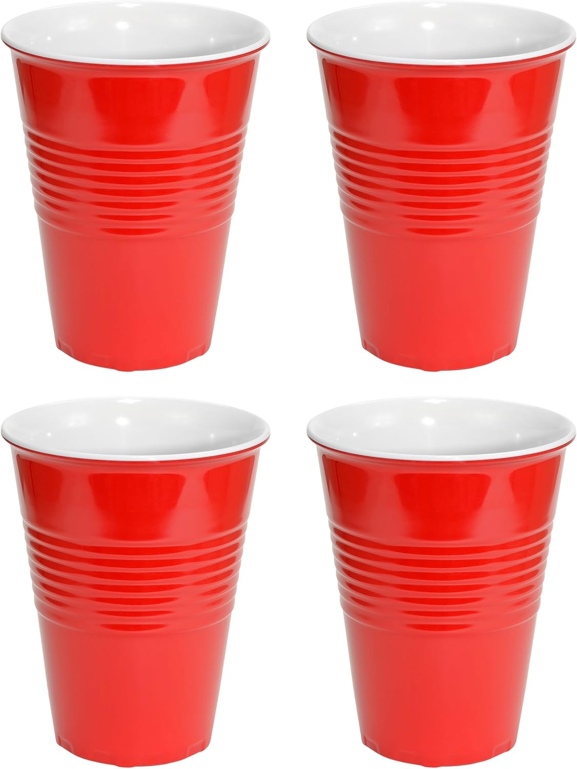Fairly Odd Novelties Red Hard Plastic Cup 20oz - 4 Pack