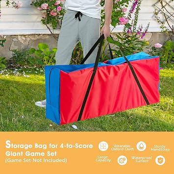 COSTWAY Jumbo 4-to-Score Giant Game Set with Storage Carrying Bag