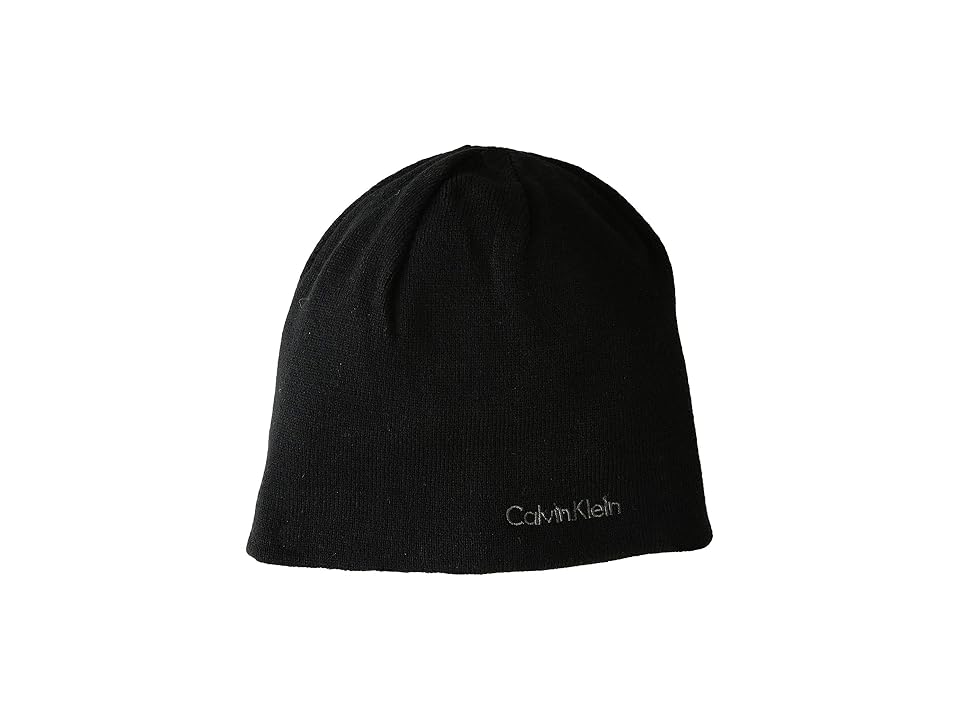 

Calvin Klein Solid Reversible Hat (Black) Knit Hats