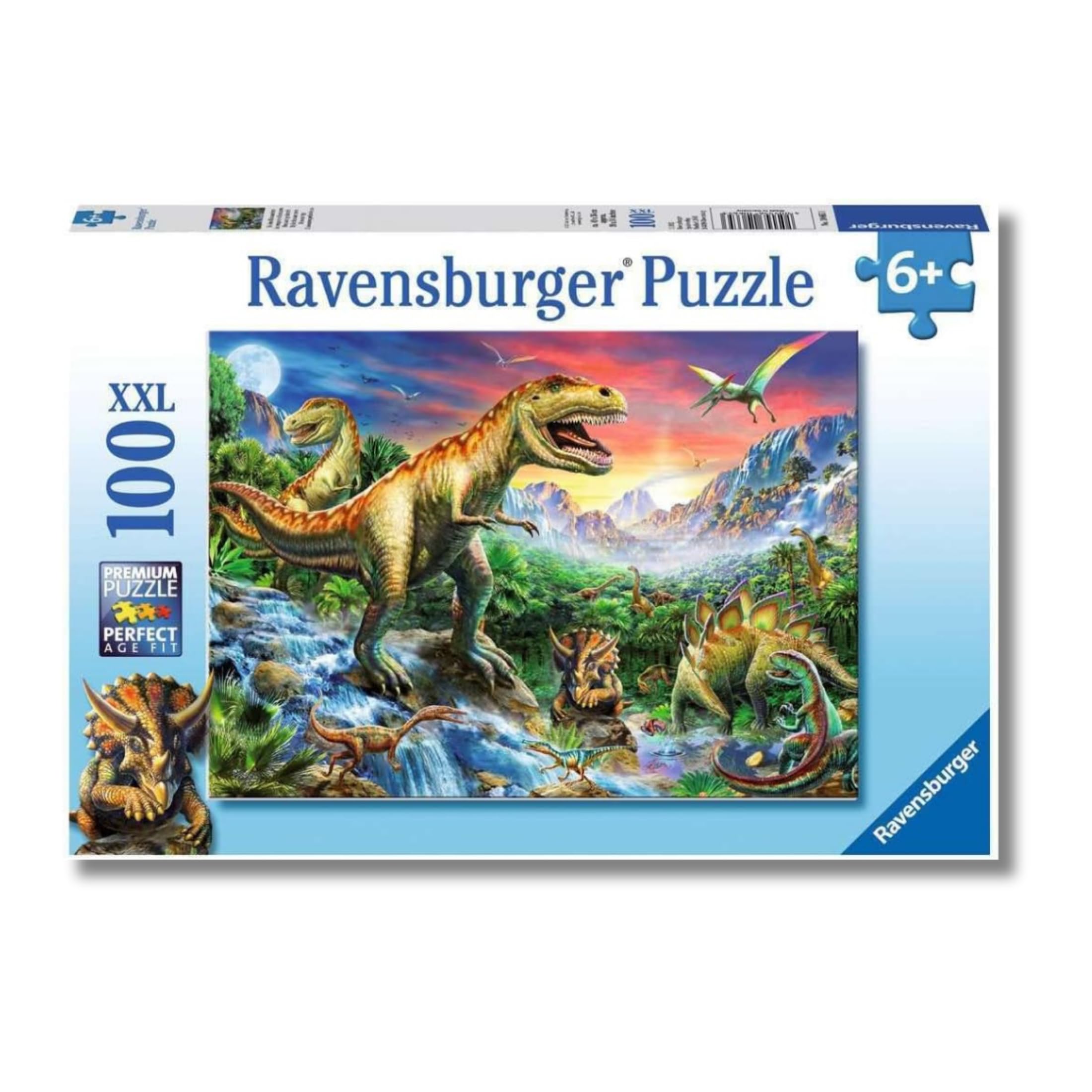Ravensburger - Puzzle L'era dei dinosauri, 100 Pezzi XXL - Puzzle Bambini 6 Anni, Giochi Educativi e Divertenti, Idee Regalo