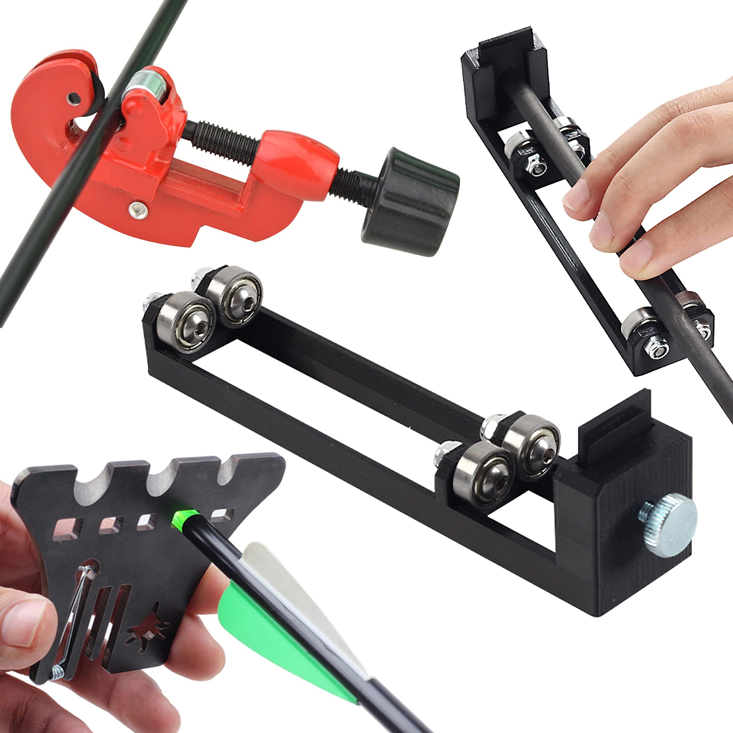 Arrow Shaft Cutter Tools Fletching Removal Tool Archery Arrow Building Tools Burr Polisher Sandpaper Sanding Arrow Multifunctional Repair Tool Arrows Accessories