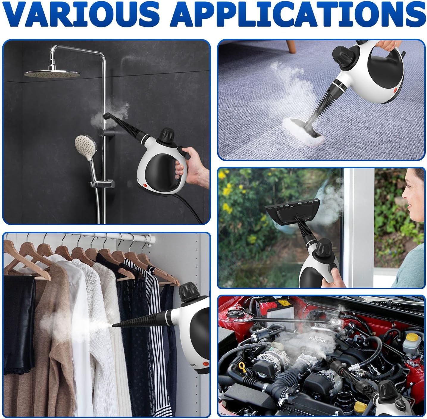 Handheld Steam Cleaner - High Pressure Steam Cleaner for Home, Multi-functional Cleaning Tools for Kitchen, Bathroom, Couch, Car. Portable Steamer Makes Housework Easier. - Image 8