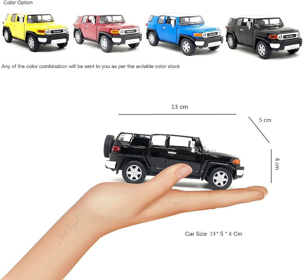 1/43 TOYOTA FJ CRUISER / FJクルーザー Jack Royal Die Cast Toyota FJ Cruiser Car Toy, Black : Amazon.in