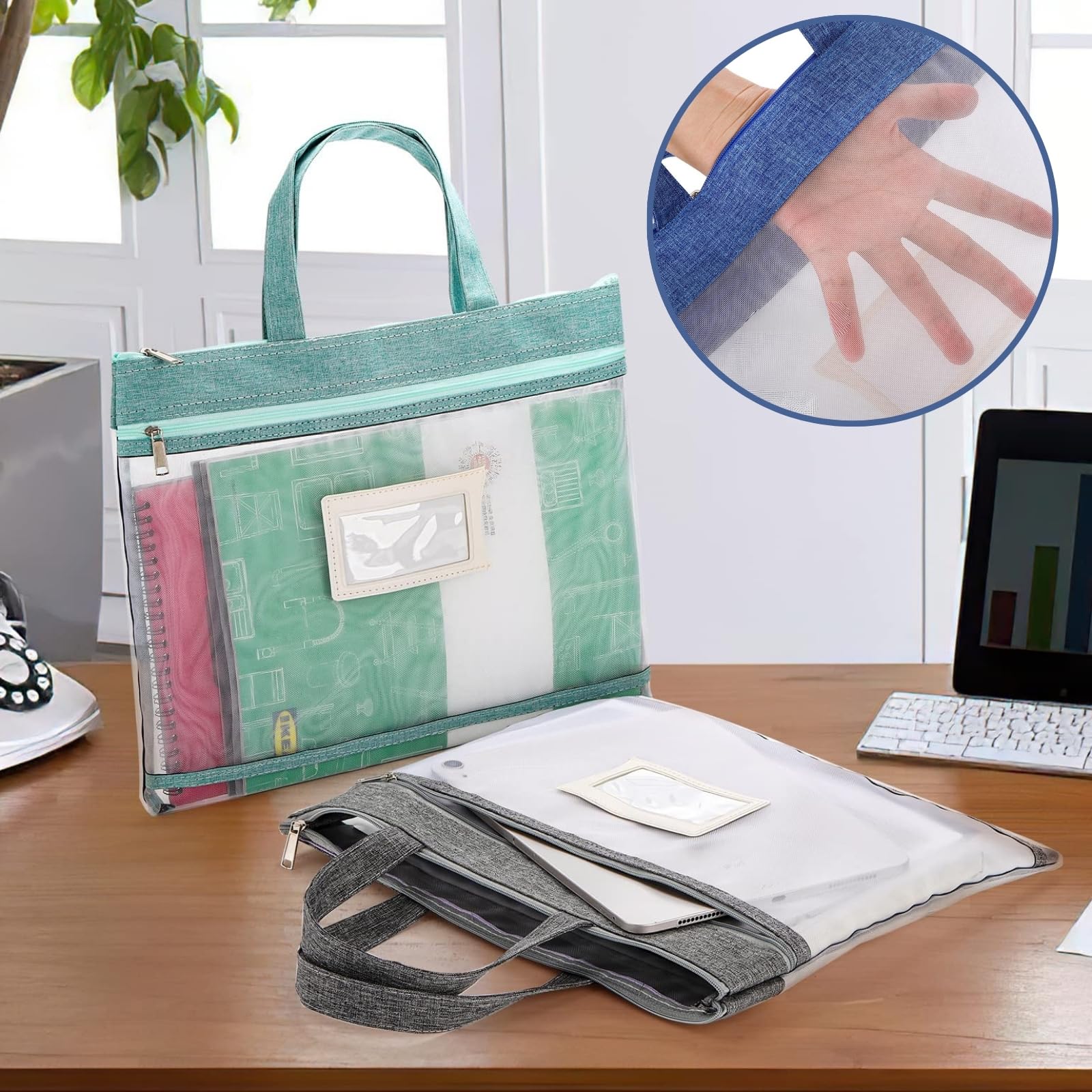 Amazon.com : AVLA 4 Pack Student Book Pouches, A4 Mesh Zipper Bag