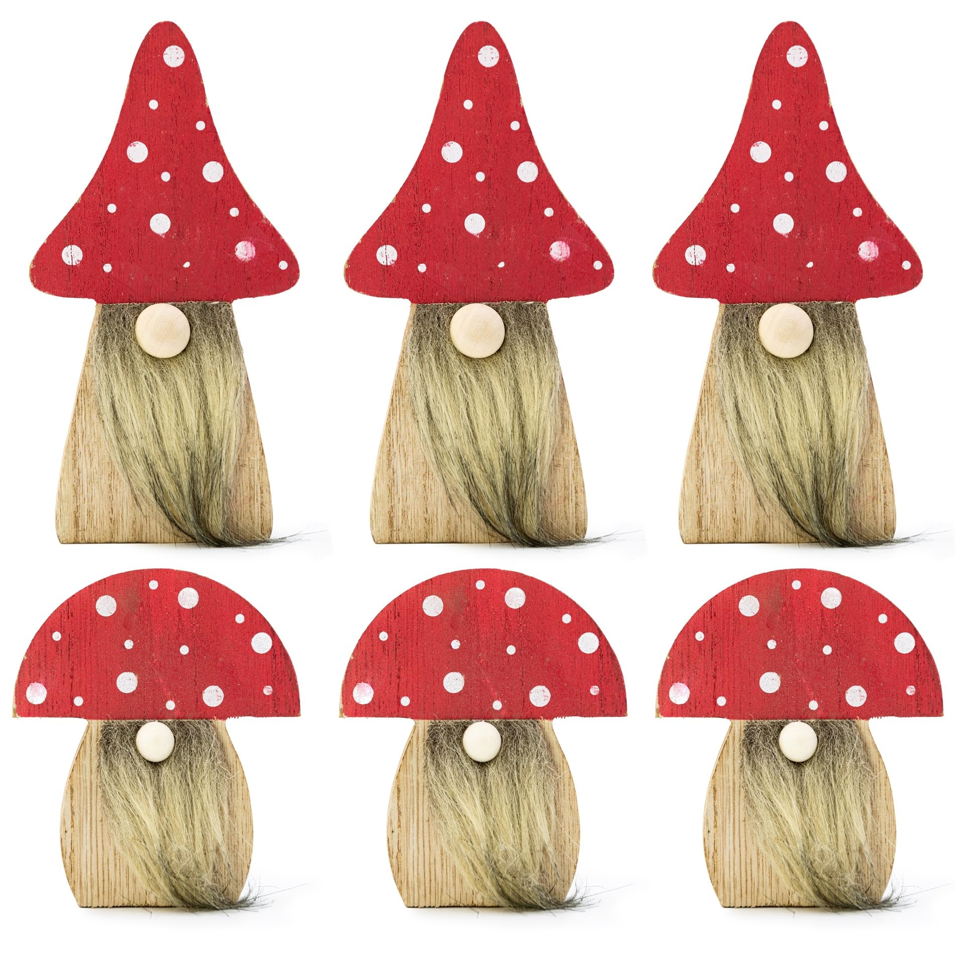 Lutin printanier et champignon décoratif en bois : donnez de la magie à votre maison