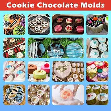 2 PCS Round Chocolate Cookie Molds, New Size 12-Cavity Cylinder Chocolate Cover Cookie Silicone Molds for Cake, Candy, Pudding, Mini Soap
