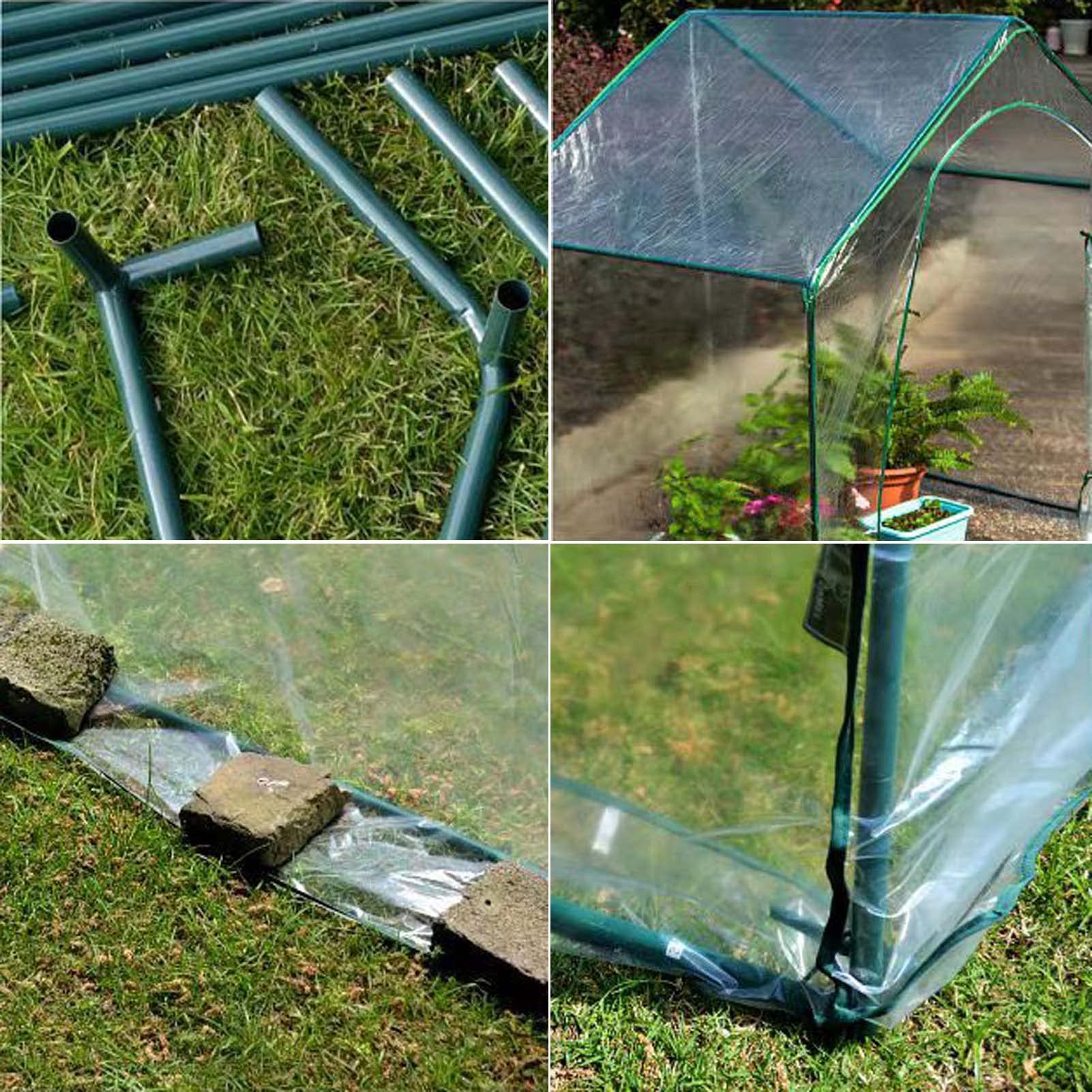 YSUEFIJO Invernadero de Jardín, Tunel Invernadero Huerto, Invernadero para Tomates, Tienda de Invierno para Plantas, con Puerta, Protección de Plantas para Jardín