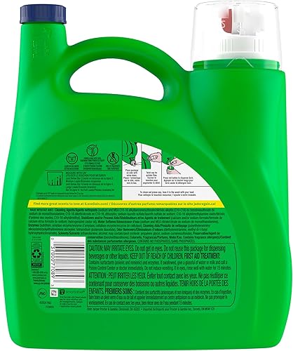 Miniatura 13 de Gain + Aroma Boost Detergente líquido para ropa, aroma fresco de isla, 107 cargas, 154 fl oz, compatible con HE