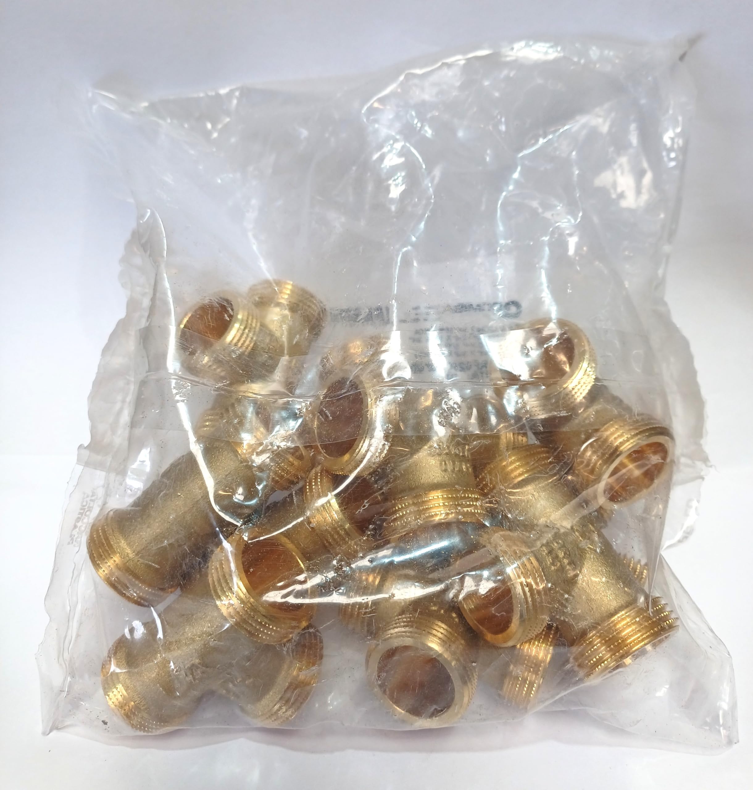 TE latón TRIPLE MAL 3/4, bolsa de 10 piezas, accesorio de fontanería