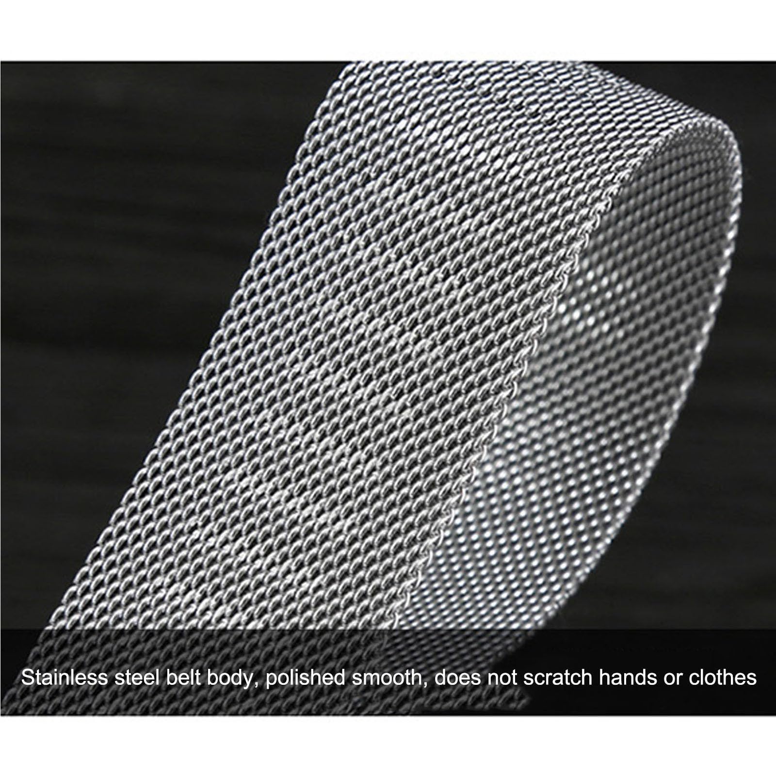 Ceintures pour hommes en acier inoxydable, ceinture tressée magnétique en métal pour hommes avec boucle automatique en acier inoxydable
