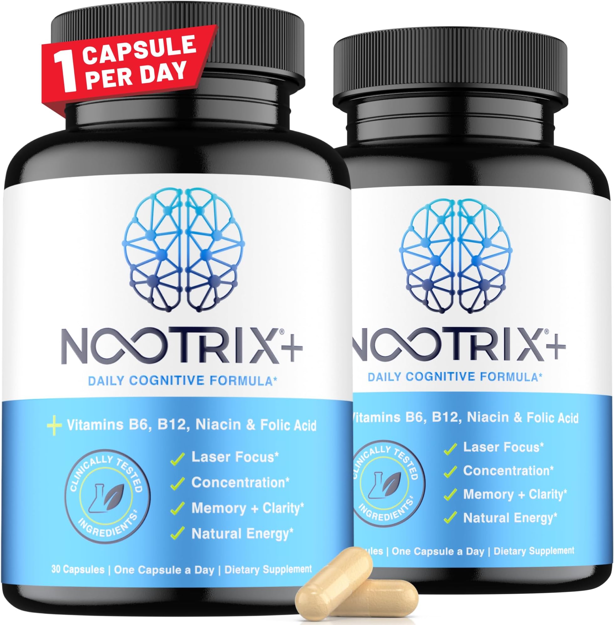 Plus Brain Supplements for Memory & Focus Nootropic to