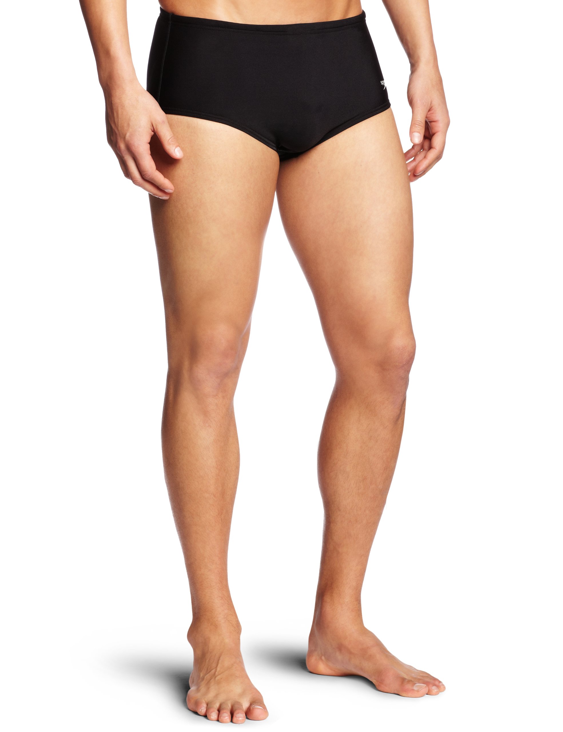 Men's Swimsuit Brief Powerflex Eco Dive Solid Dive 5" Brief - Black - 38