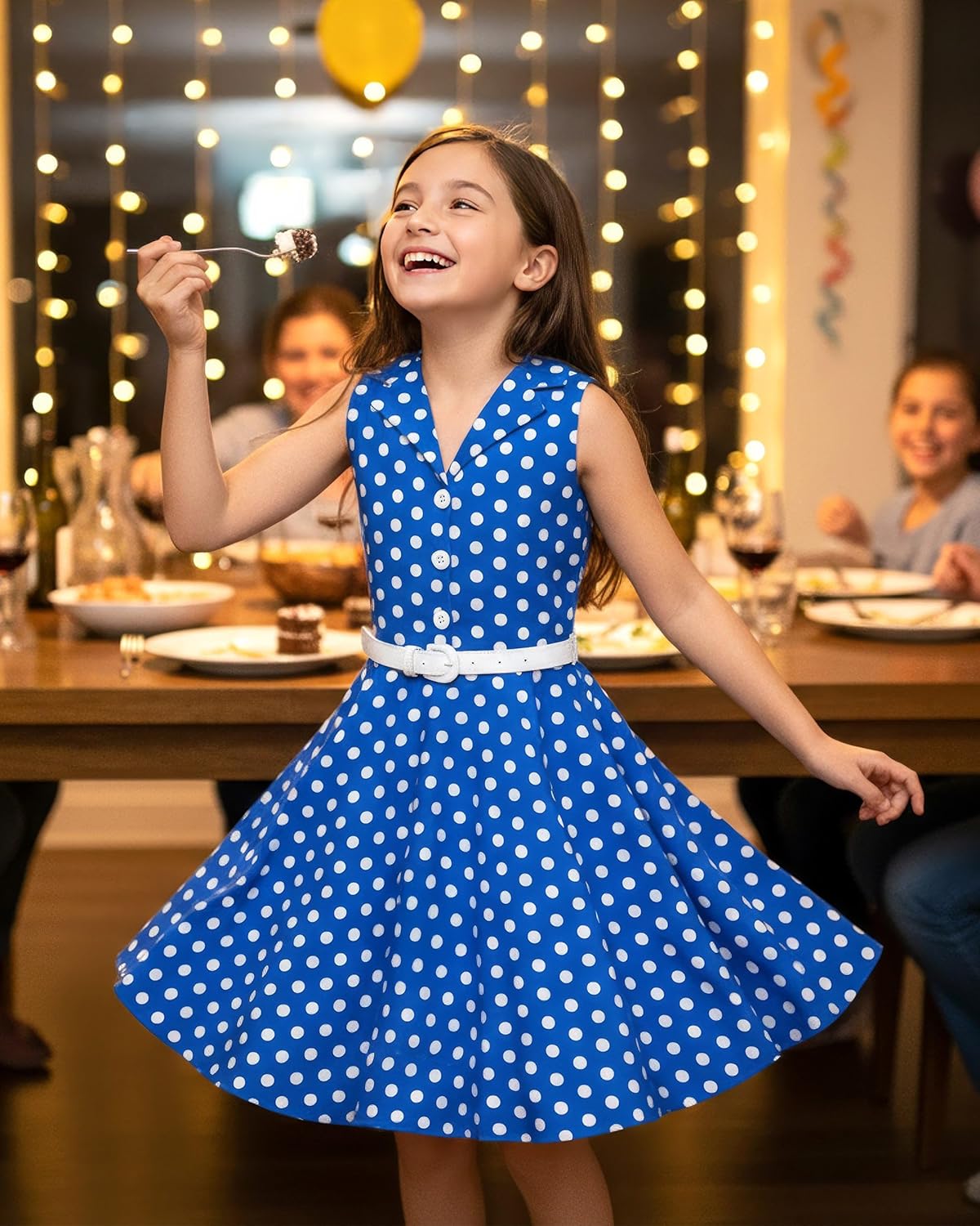 BlackButterfly Kids 'Holly' Vintage Polka Dot 50's Girls Dress