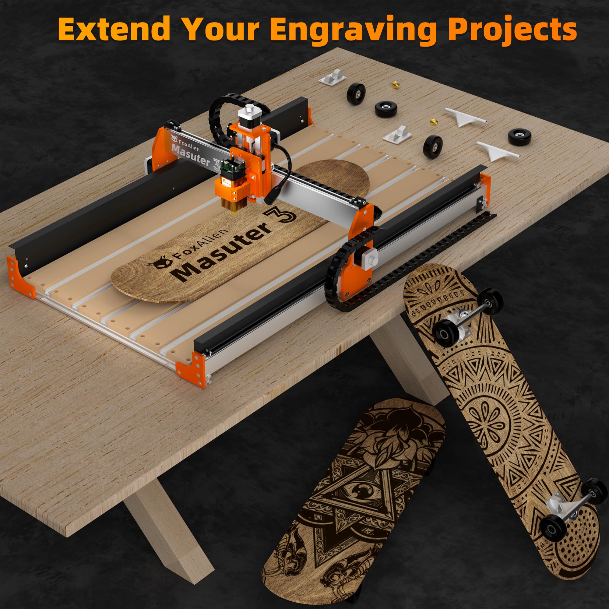 FoxAlien Y-axis 4080 Extension Kit for Masuter 3 CNC Router
