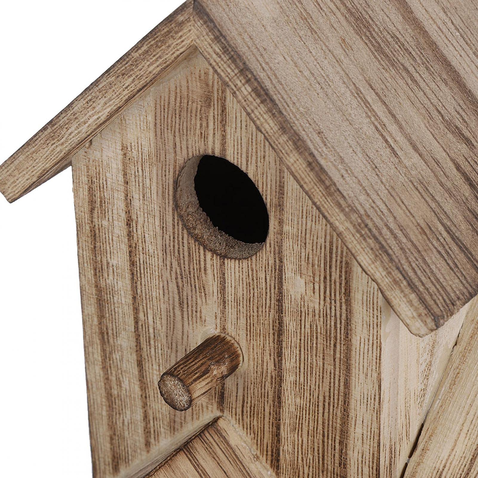 Vogelhaus, Holz Klar Schöne Textur Robust Einzigartige Form Kleiner Outdoor Garten Vogel Nistkasten Haus Futterhäuschen Liefert Dekoration für Vögel Schwalben Papageien