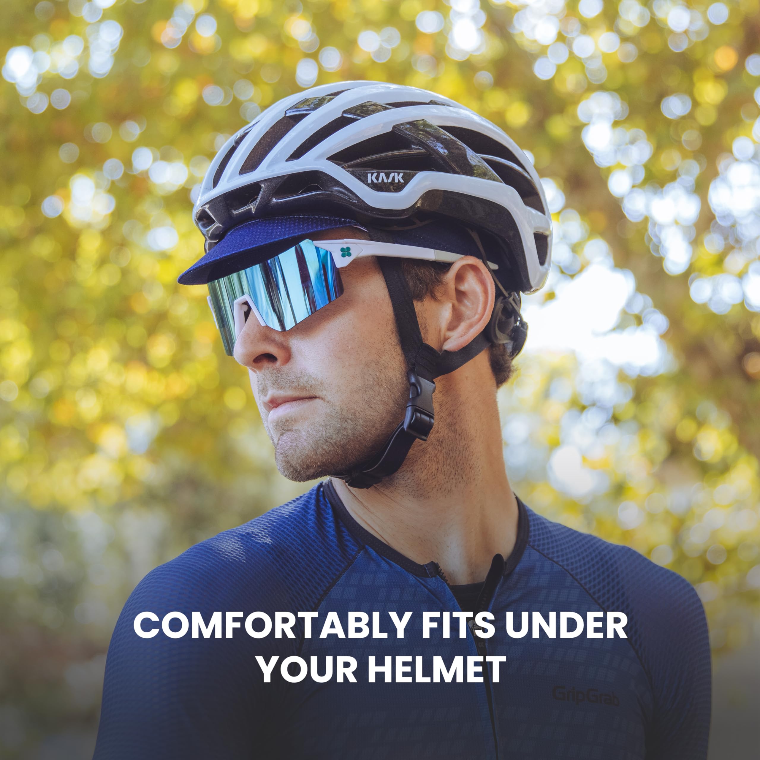 GripGrab Lekka letnia czapka rowerowa ochrona przed promieniowaniem UV kask rowerowy czapka retro kolarstwo siatka ochrona przed muchami czapka rowerowa, granatowy, 57-63