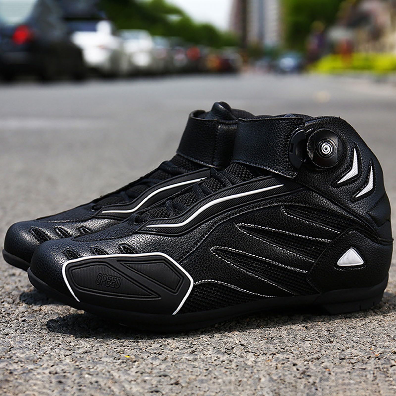 Scarpe da Moto,Stivali Moto,Scarpe Moto,Rinforzate Stivali Moto Uomo,Stivale Touring Impermeabile,Stivali da Moto Sport,Sneakers,Traspirante,Antiscivolo,per Femmina Uomini
