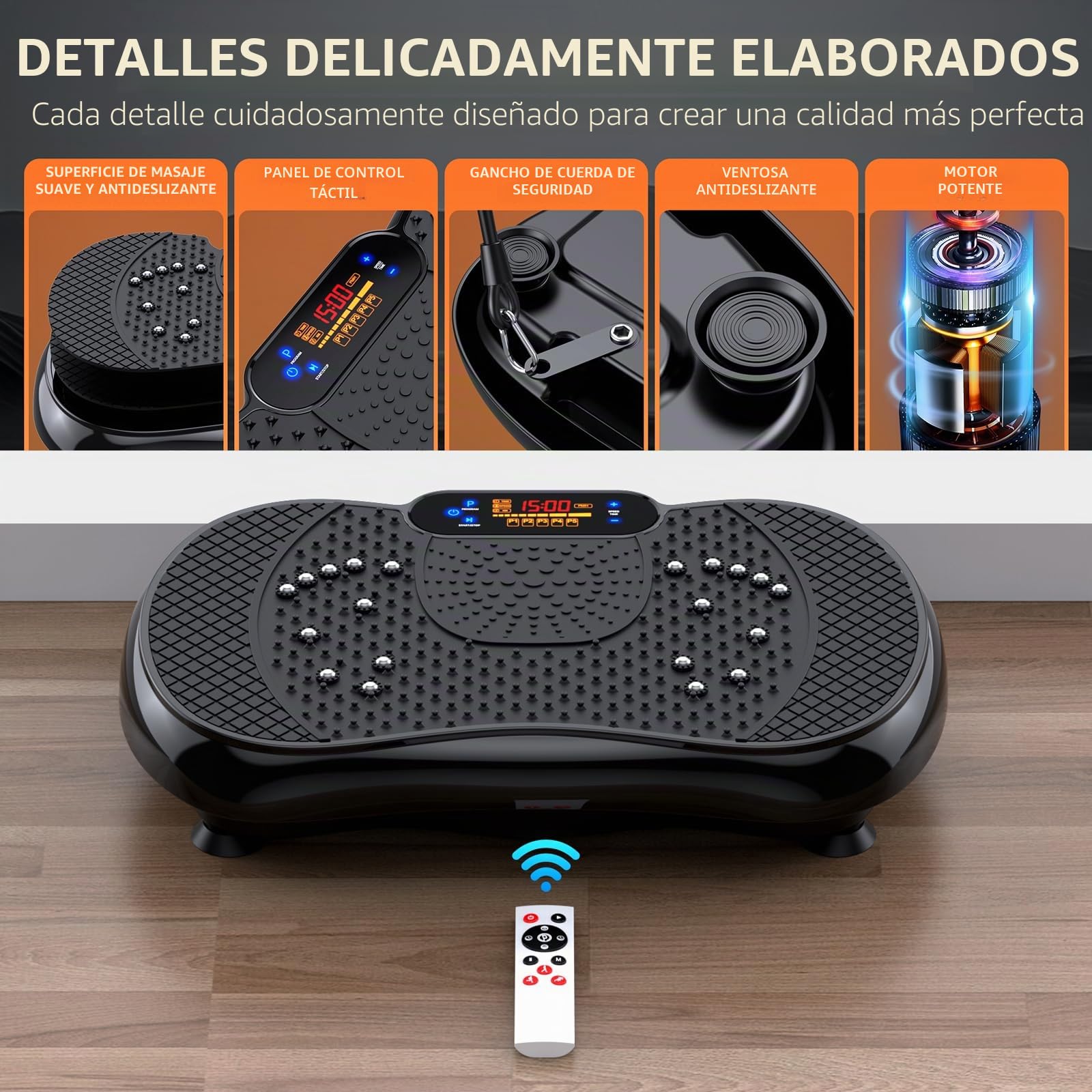 Placa vibratoria, Tabla de Fitness para Drenaje linfático, 999 Niveles