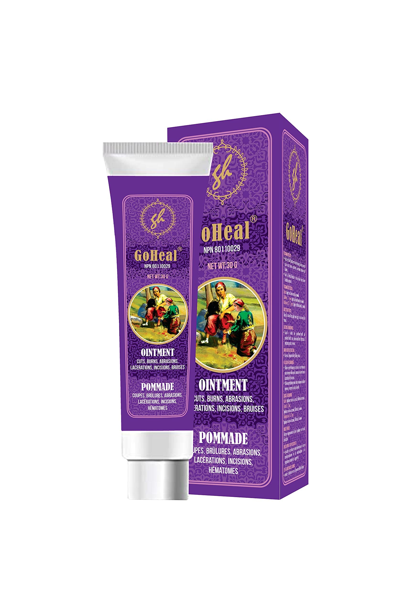 GoHeal Cream Clinically Proven and Doctor Approved to Apply Topically on Non-Healing Wounds Bed Sores, Pressure Sores, Diabetic Wounds, Venous Ulcers, Foot Ulcers and Burns 30 Gram