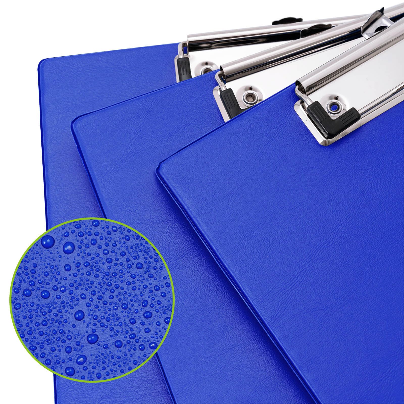 Srvnpioy Clipboard A4, 10 Pack, Blue, Clip Board with Low Profile Clip, Made of PVC and Cardboard - Image 4