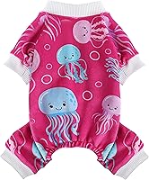 Vista 10 de Pijamas de otoño para perros pequeños, suéter elástico de vellón para cachorros, ropa cálida, ropa para mascotas (XS, mono marrón)