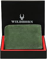 Portefeuille Homme Cuir Vert Wildhorn – Bifold Avec Blocage RFID – Neuf