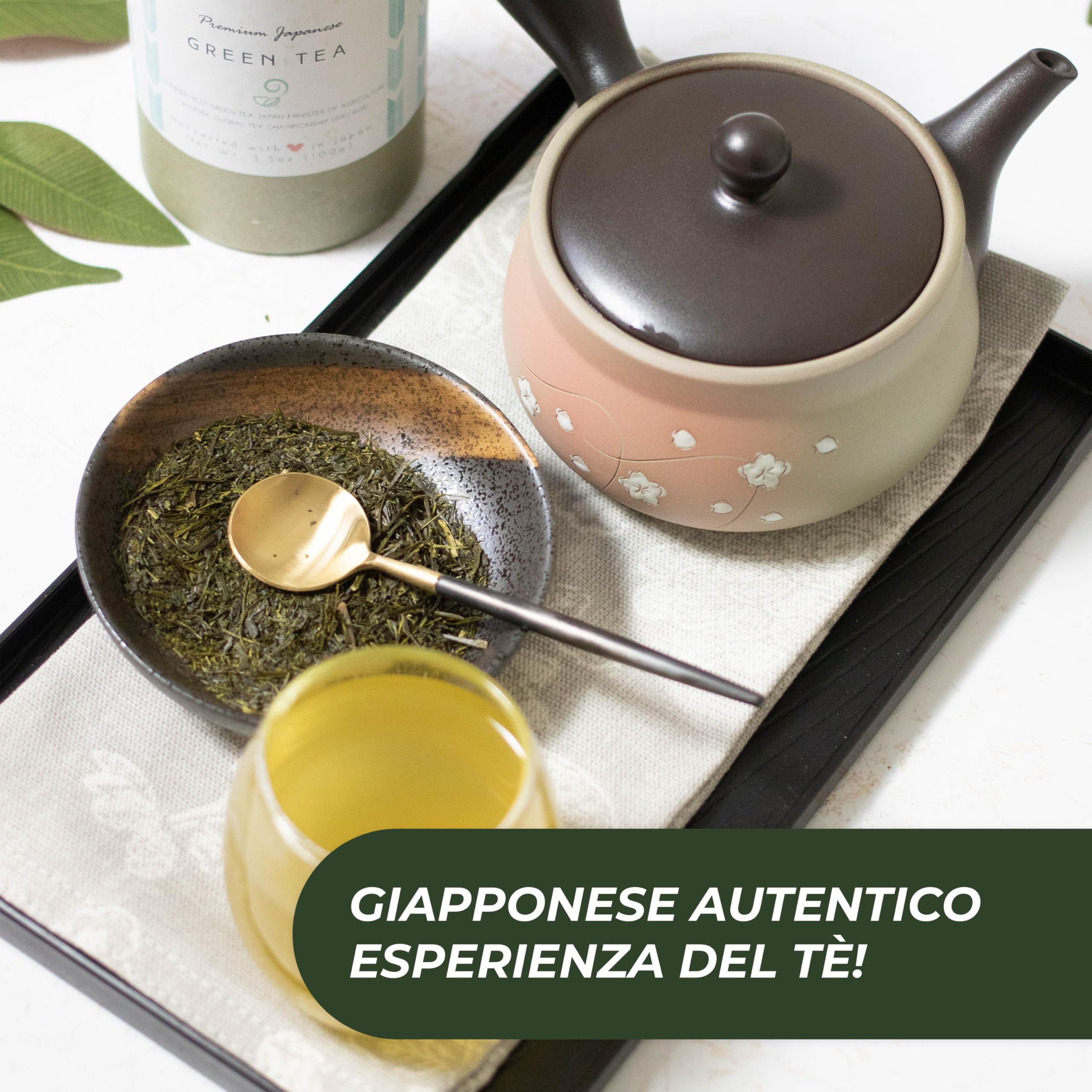 Japanese Green Tea Co. Teiera giapponese in argilla rossa per tè verde (255 ml), tradizionale teiera in argilla prodotta in Tokoname con design floreale, sistema a maglia fine per tè Fukamushi