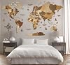 Wooden World Map (German) - 3D Art Large Wall Decor - Map Size (M L XL) Any Occasion Gift Idea - Wall Art for Home Kitchen or Office (CALIFORNIA XL (213 x 113 cm))