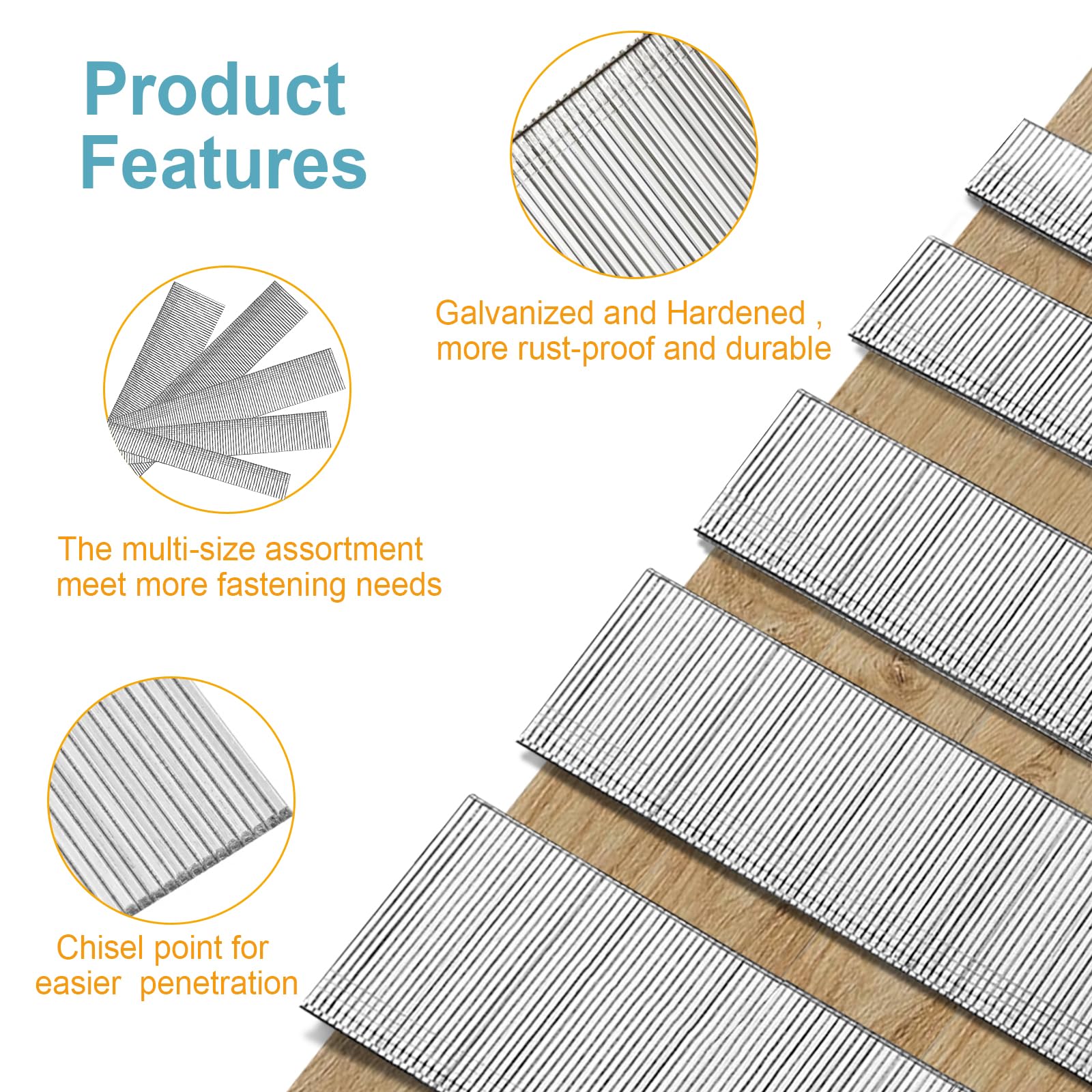 Brad Nails 18 Gauge - 1500 Pack -3 Brad Nails 18 Gauge - 1500 Pack -3