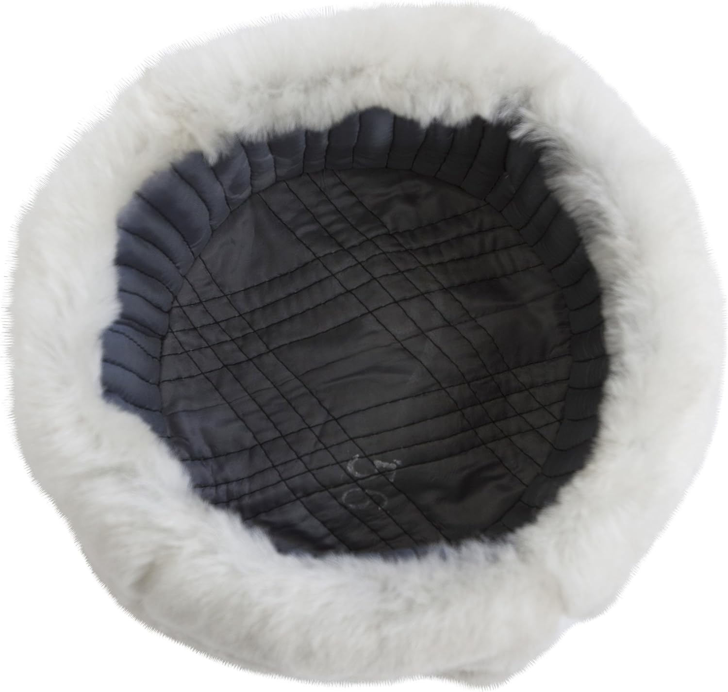 White Sheepskin Winter Hat Woolen Top Sheepskin Fur Winter hat