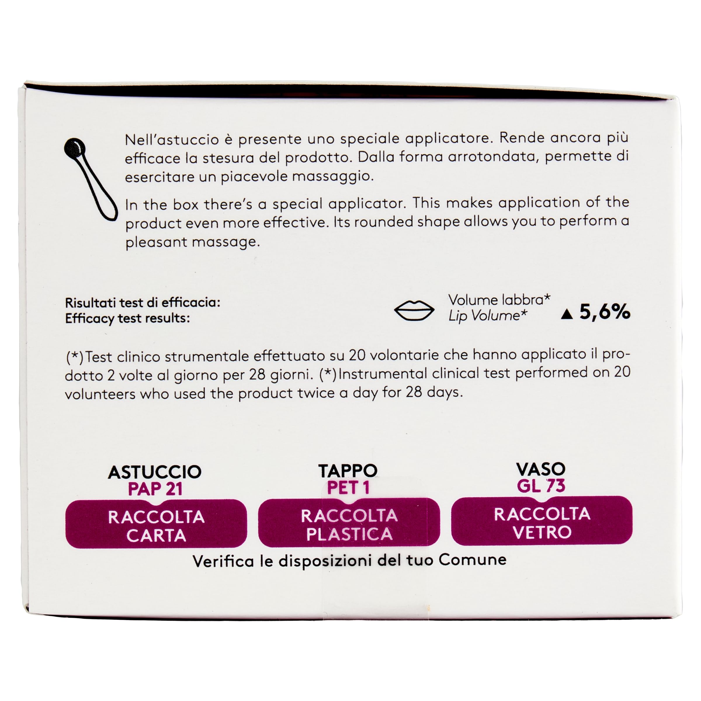 KORFF 3D Sculpt Trattamento Labbra, Texture Crema Effetto Rimpolpante, Volumizzante, Formula Anti-Età, 15ml