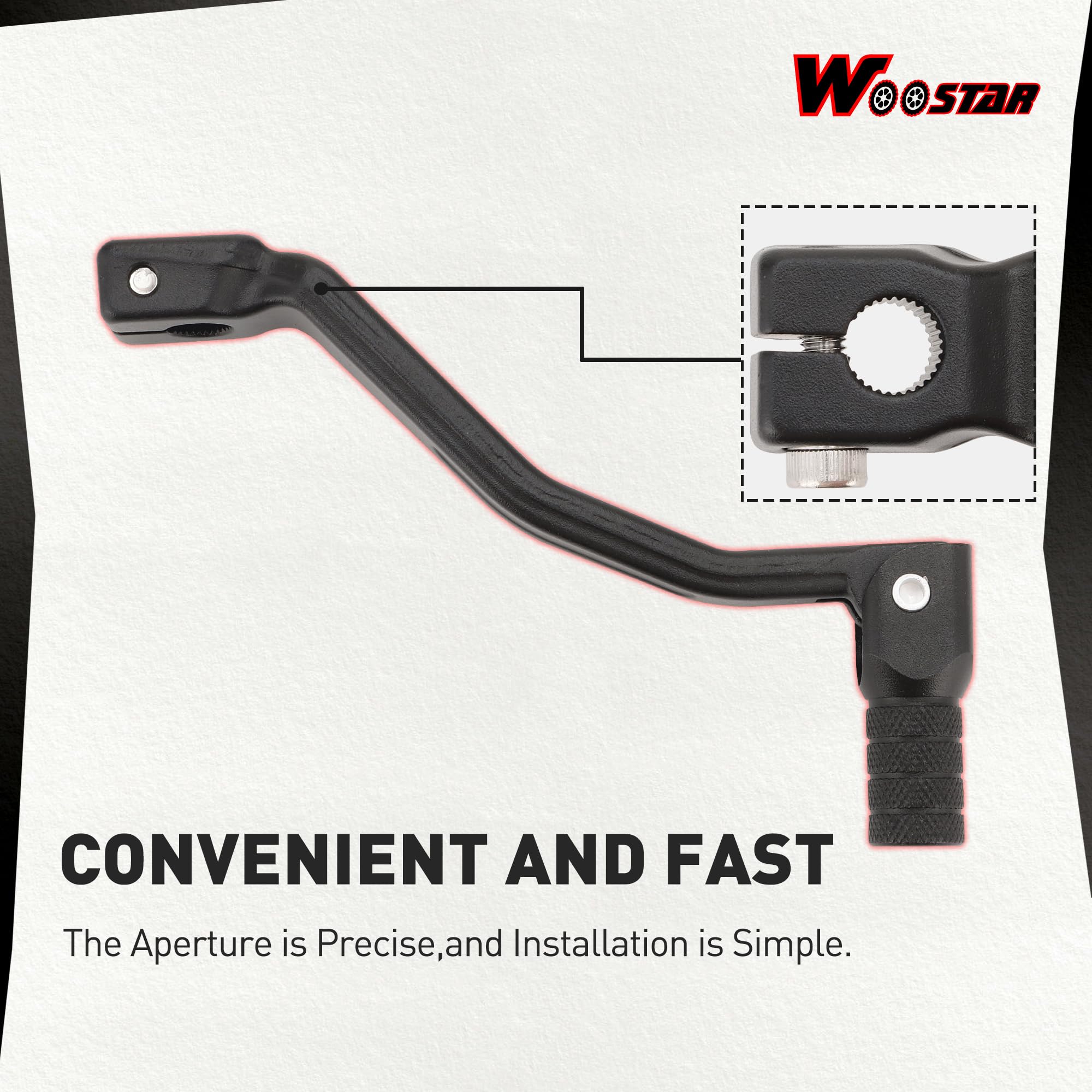 WOOSTAR Palanca de Cambios Plegable Reemplazo para CRF300 CRF300L CRF 300 L CRF250 Rally CRF250L CRF 250 L CRF250M Dirt Pit Bike Motocicleta Negro